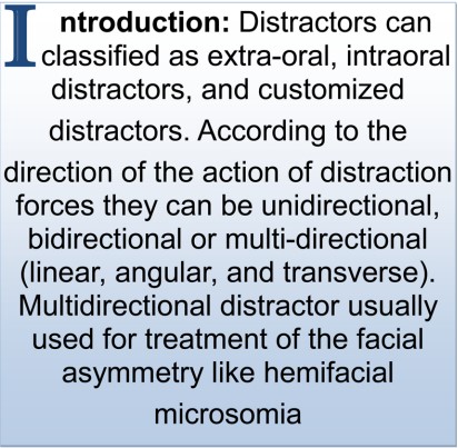 Extra-oral MultiDirectional Distractor: A Multi Uses Distractor1
